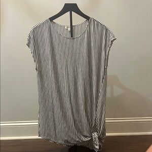 Max Studio Black and White Striped Blouse